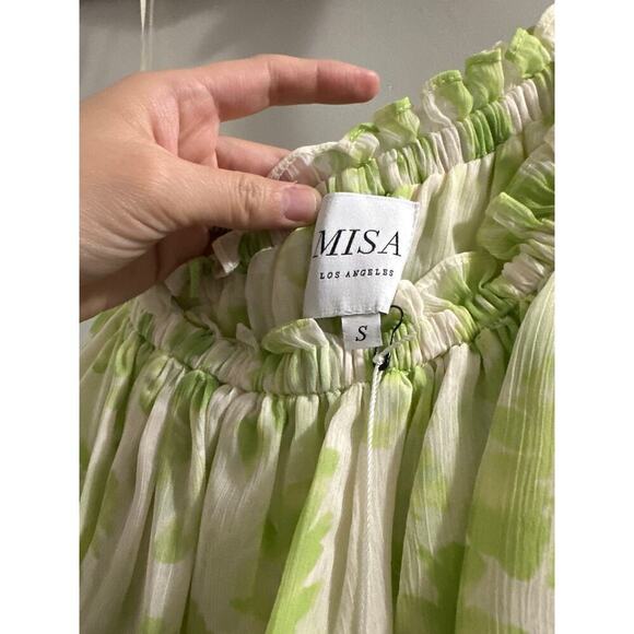 MISA Los Angeles Rumi Dress Honeydew Blossom size‎ Small New - Picture 5 of 9